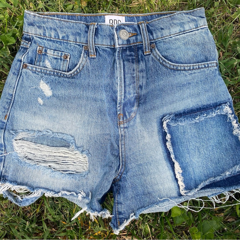 BDG Blue Distressed Jean Shorts